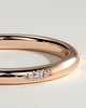 Arizona - Classic Clustered Hammer Set Wedding Ring - 18k Rose Gold