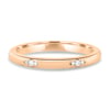 Arizona - Hammer Set Cluster Wedding Ring - 18k Rose Gold