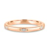 Arizona - Hammer Set Cluster Wedding Ring - 18k Rose Gold