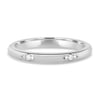 Arizona - Hammer Set Cluster Wedding Ring - 18k White Gold