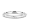 Arizona - Hammer Set Cluster Wedding Ring - 18k White Gold