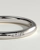 Arizona - Classic Clustered Hammer Set Wedding Ring - 18k White Gold