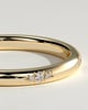 Arizona - Classic Clustered Hammer Set Wedding Ring - 18k Yellow Gold