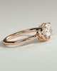 Arlo - Oval East West Bezel Frame Solitaire with Claws - 18k Rose Gold