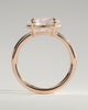 Arlo - Oval East West Bezel Frame Solitaire with Claws - 18k Rose Gold