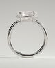 Arlo - Oval East West Bezel Frame Solitaire with Claws - 18k White Gold