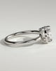 Arlo - Oval East West Bezel Frame Solitaire with Claws - 18k White Gold