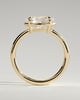 Arlo - Oval East West Bezel Frame Solitaire with Claws - 18k Yellow Gold