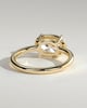 Arlo - Oval East West Bezel Frame Solitaire with Claws - 18k Yellow Gold