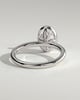 Armani - Bezel Set Oval Solitaire - 18k White Gold
