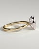 Armani - Bezel Set Oval Solitaire - 18k Yellow Gold / 18k White Gold
