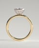 Armani - Bezel Set Oval Solitaire - 18k Yellow Gold / 18k White Gold