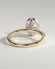 Armani - Bezel Set Oval Solitaire - 18k Yellow Gold / 18k White Gold