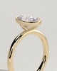 Armani - Bezel Set Oval Solitaire - 18k Yellow Gold