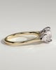 Arya - Round Trilogy with Pear Side Stones - 18k Yellow Gold / 18k White Gold