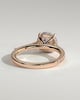 Ashlea  4 Claw Pav Round Solitaire with Hidden Halo - 18k Rose Gold
