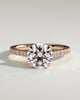 Ashlea  4 Claw Pav Round Solitaire with Hidden Halo - 18k Rose Gold