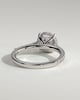 Ashlea  4 Claw Pav Round Solitaire with Hidden Halo - 18k White Gold