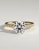 Ashlea  4 Claw Pav Round Solitaire with Hidden Halo - 18k Yellow Gold / 18k White Gold