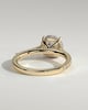Ashlea  4 Claw Pav Round Solitaire with Hidden Halo - 18k Yellow Gold