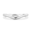 Ashton - Plain Wedding Ring - 18k White Gold Curved