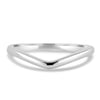 Ashton - Plain Wedding Ring - 18k White Gold Curved