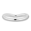 Ashton - Plain Wedding Ring - 18k White Gold Curved