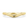 Ashton - Plain Wedding Ring - 18k Yellow Gold Curved