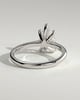Aspen  5 Claw Pear Solitaire - 18k White Gold
