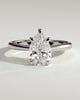 Aspen  5 Claw Pear Solitaire - 18k White Gold