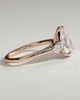 Astrid - Pear Claw Trilogy with Pear Side Stones and Cathedral Setting Engagement Ring - 18k Rose Gold