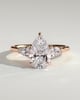 Astrid - Pear Claw Trilogy with Pear Side Stones and Cathedral Setting Engagement Ring - 18k Rose Gold