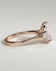 Astrid - Pear Claw Trilogy with Pear Side Stones and Cathedral Setting Engagement Ring - 18k Rose Gold