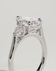 Astrid - Pear Claw Trilogy with Pear Side Stones and Cathedral Setting Engagement Ring - 18k White Gold