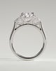 Astrid - Pear Claw Trilogy with Pear Side Stones and Cathedral Setting Engagement Ring - 18k White Gold