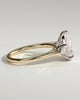 Astrid - Pear Claw Trilogy with Pear Side Stones and Cathedral Setting Engagement Ring - 18k Yellow Gold / 18k White Gold
