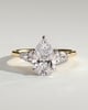 Astrid - Pear Claw Trilogy with Pear Side Stones and Cathedral Setting Engagement Ring - 18k Yellow Gold / 18k White Gold