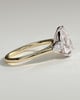 Astrid - Pear Claw Trilogy with Pear Side Stones and Cathedral Setting Engagement Ring - 18k Yellow Gold / 18k White Gold