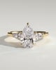 Astrid - Pear Claw Trilogy with Pear Side Stones and Cathedral Setting Engagement Ring - 18k Yellow Gold