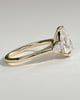 Astrid - Pear Claw Trilogy with Pear Side Stones and Cathedral Setting Engagement Ring - 18k Yellow Gold