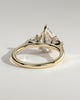 Astrid - Pear Claw Trilogy with Pear Side Stones and Cathedral Setting Engagement Ring - 18k Yellow Gold