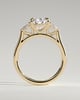 Astrid - Pear Claw Trilogy with Pear Side Stones and Cathedral Setting Engagement Ring - 18k Yellow Gold
