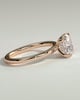 Aubrey - Double-Tipped 4 Claw Elongated Cushion Solitaire with Hidden Halo - 18k Rose Gold