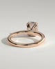 Aubrey - Double-Tipped 4 Claw Elongated Cushion Solitaire with Hidden Halo - 18k Rose Gold