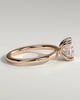 Aubrey - Double-Tipped 4 Claw Elongated Cushion Solitaire with Hidden Halo - 18k Rose Gold