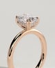 Aubrey - Double-Tipped 4 Claw Elongated Cushion Solitaire with Hidden Halo - 18k Rose Gold