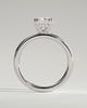 Aubrey - Double-Tipped 4 Claw Elongated Cushion Solitaire with Hidden Halo - 18k White Gold