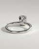 Aubrey - Double-Tipped 4 Claw Elongated Cushion Solitaire with Hidden Halo - 18k White Gold