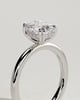 Aubrey - Double-Tipped 4 Claw Elongated Cushion Solitaire with Hidden Halo - 18k White Gold