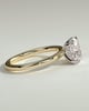 Aubrey - Double-Tipped 4 Claw Elongated Cushion Solitaire with Hidden Halo - 18k Yellow Gold / 18k White Gold